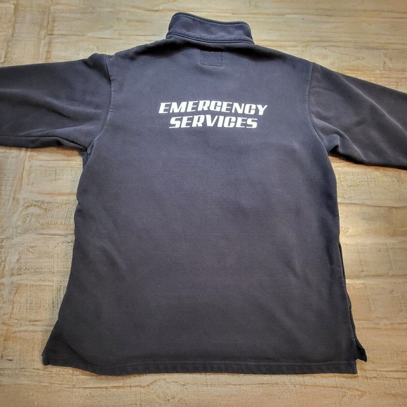 Vintage Game Workwear US Steel Quarter Zip Sweatshirt XL Blue Pullover - Picture 8 of 8